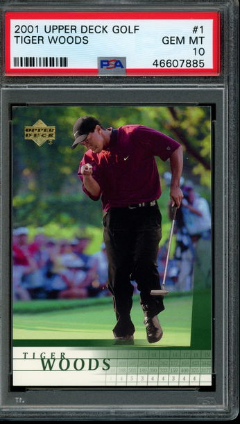 2001 Upper Deck Golf #1 Tiger Woods PSA GEM MINT 10