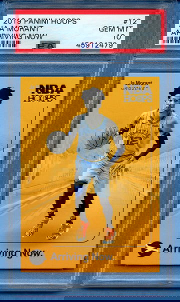 PSA 10 Ja Morant 2019-20 Panini NBA Hoops Now Arriving #12 RC Rookie Memphis Grizzlies