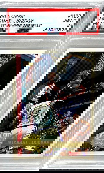 1997 Topps Michael Jordan Minted in Springfield Gold PSA 9 Mint