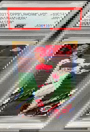 2021 Topps Chrome Update Jonathan India RC Refractor /250 PSA 9 Mint