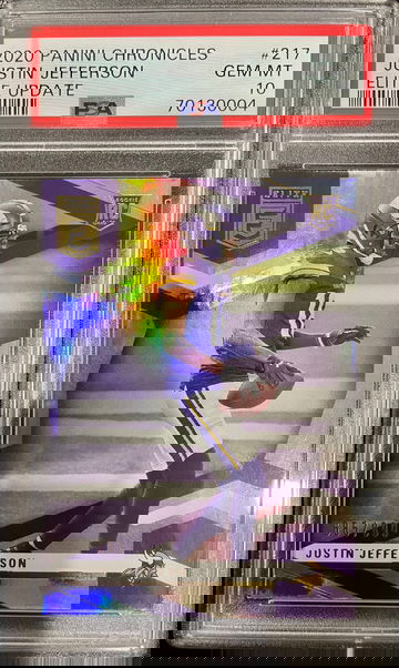 JUSTIN JEFFERSON 2020 Panini Chronicles Elite Update RC /899 PSA 10 GEM MINT SP