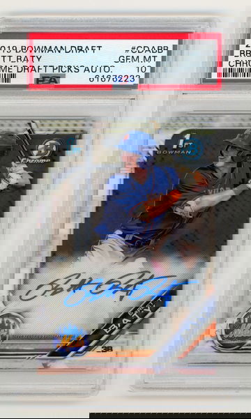 2019 Bowman Chrome BRETT BATY Auto RC PSA 10 Rookie Autograph Mets 1st Bowman