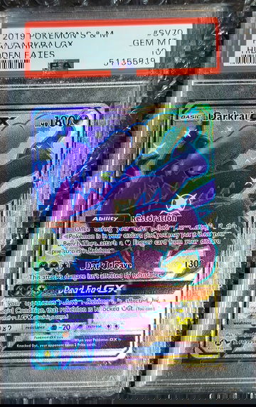 Pokemon Darkrai GX Hidden Fates Shiny Vault SV70 PSA 10 Gem Mint