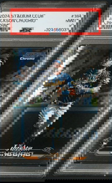 2024 Topps Stadium Club - Jackson Chourio MIL - Chrome RC - PSA 9