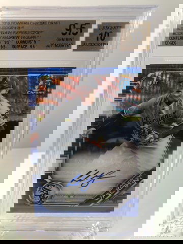 2019 Bowman Chrome Blue Wave Refractor Andrew Vaughn RC /150 BGS 9.5 w/ 10 AUTO