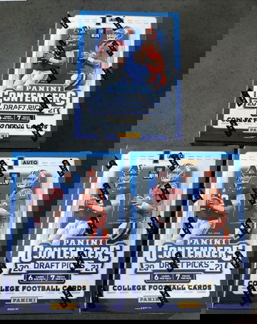 3X BOX LOT 2021 PANINI CONTENDERS DRAFT FOOTBALL FACTORY SEALED BLASTER BOX FROM SEALED CASE