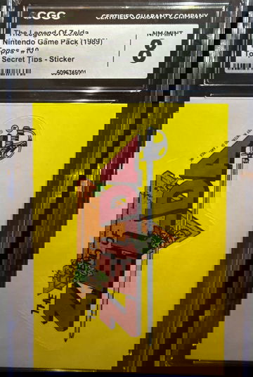 1989 Nintendo Game Pack Topps - #10 Top Secret Tips -Sticker CGC 8