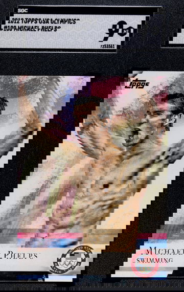 2021 MICHAEL PHELPS Topps USA Olympics Mint 9 SGC Rookie 1st Topps Card LOW POP