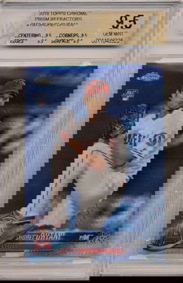 SHOHEI OHTANI 2018 TOPPS CHROME PRISM REFRACTOR BGS 9.5 TRUE GEM MINT ROOKIE RC!