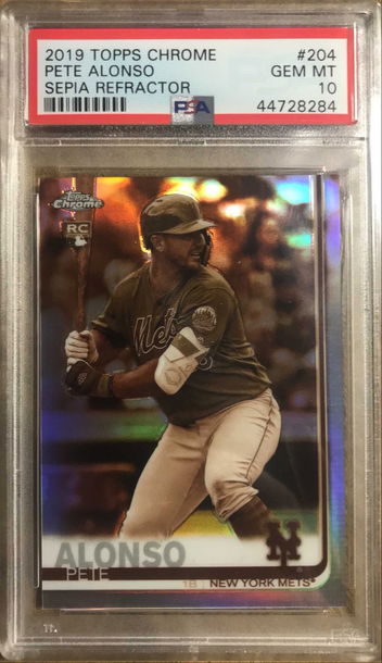 2019 Topps Chrome Sepia Refractor Pete Alonso