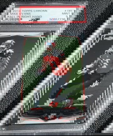 2014 Topps Chrome Mike Evans Ball in Right PSA 9