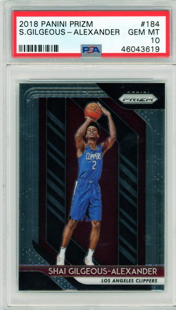 2018 Panini Prizm Shai Gilgeous Alexander PSA 10