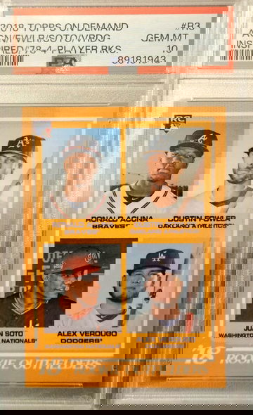 2018 Topps On Demand Acuna/Fwlr/Soto/Vrdg PSA 10