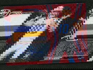 2020 Panini Certified Freshman Fabric Justin Herbert #203 RC Patch Auto