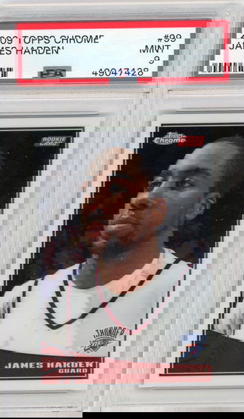 James Harden 2009-10 Topps Chrome Rookie /999 PSA 9