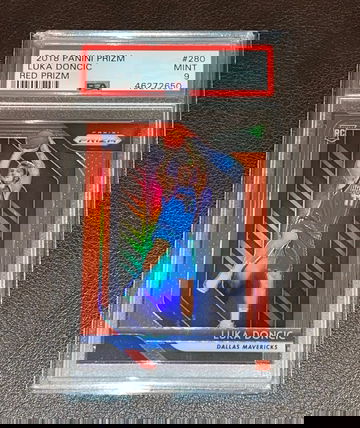 2018 Panini Prizm Luka Doncic #280 Red Prizm Rookie RC Refractor PSA 9 MINT /299