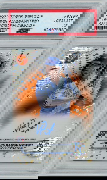 2023 Topps Pristine Vinnie Pasquantino Orange RefractorRookie Auto /25 PSA 10 #PAVP Royals