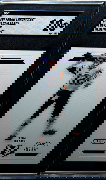 2019 Panini Chronicles Vertex Blue Tom Brady 99/99 - SGC 10