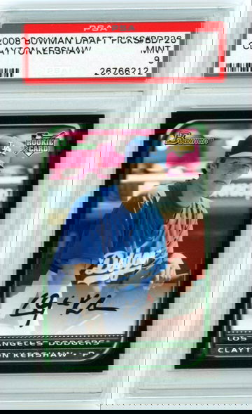 2008 Bowman Draft Picks #BDP26 Clayton Kershaw PSA 9 MINT!