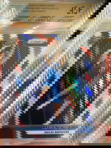 Luka Doncic 2018 Prizm Red White Blue BGS 9.5 true gem 