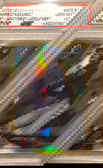 Jarred Kelenic 2018 bowman chrome draft gold refractor 43/50