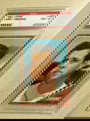 1962 Topps #583 Larry Osborne PSA 8 NM-MT TIGERS