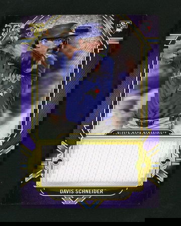 2024 Topps Triple Threads Single Jumbo Relic Davis Schneider #SJR-DSC RC