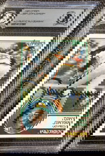 1983 topps tony Gwynn RC autograph BGS authentic