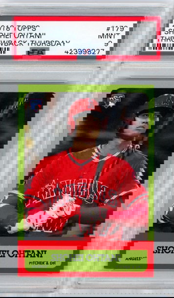 2018 Topps Throwback Thursday #179 Shohei Ohtani PSA9 MINT!