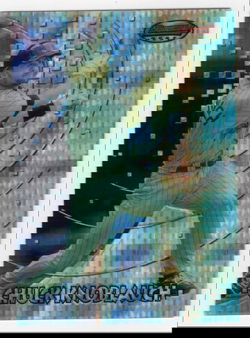 1997 BOWMAN'S BEST ATOMIC REFRACTOR CHUCK KNOBLAUCH # 51 HOF