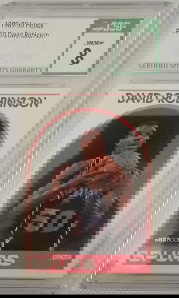 1989-90 NBA Hoops David Robinson #310 CSG NM/Mint 8