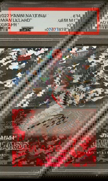 2022 Panini The National Damian Lillard #34 Auto /10 PSA 10