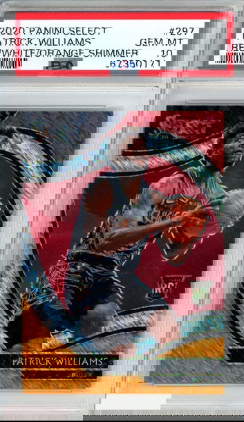 2020 PANINI SELECT PATRICK WILLIAMS #297 RED WHITE ORANGE SHIMMER ROOKIE PSA 10