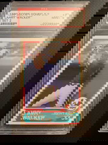 1990 Score Young Superstars Larry Walker PSA 9 Mint