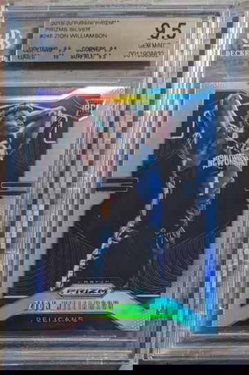 2019-20 Panini Prizm Zion Williamson Silver BGS 9.5 Gem Mint+ Rookie Card #248