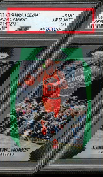 LeBron James 2017 Green Prizm PSA 10