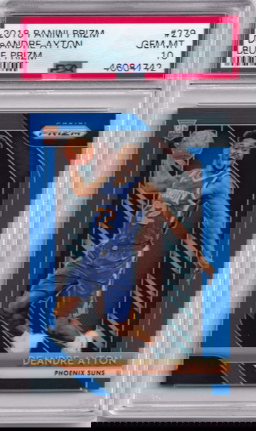 2018-19 panini prizm  blue deandre ayton card #279   serial # 117/199