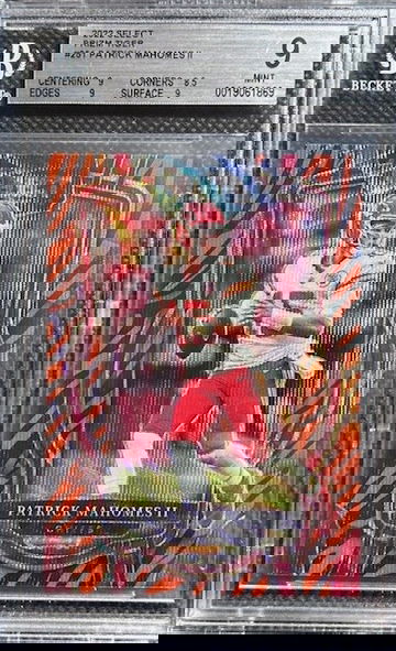 2022 SELECT CLUB TIGER STRIPE 251 PATRICK MAHOMES II PRIZM SSP CHIEFS BGS 9 MINT