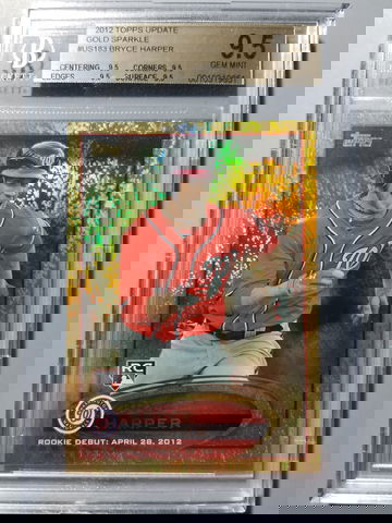 2012 Topps update gold sparkle BGS 9.5 RC Bryce Harper