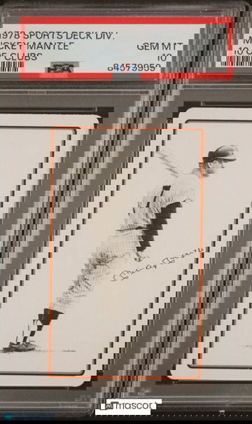 1978 Sports Deck Divison Mickey Mantle PSA 10 - Yankees - HOF - Ten of Clubs