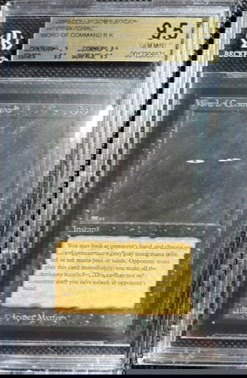 1993 Magic MTG ICE IE International Collectors Edition Word of Command BGS 9.5 Gem Mint