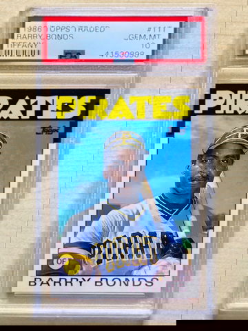 Barry Bonds 1986 Topps Traded Tiffany