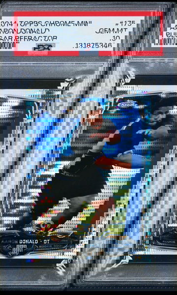 2014 Topps Chrome Mini Pulsar Refractor #175 Aaron Donald RC ROOKIE  /102 PSA 10