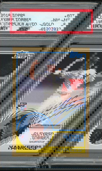 2018 Topps Gleyber Torres 1983 Gold Auto