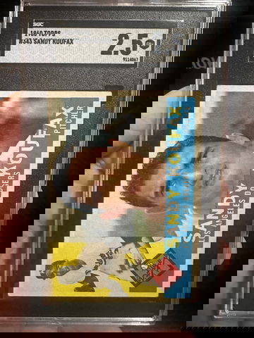 1960 TOPPS SANDY KOUFAX #343 SGC 2.5