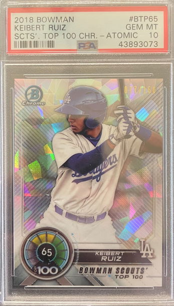 Keibert Ruiz 2018 Bowman Scouts Top 100 #77/150