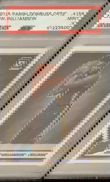 2019 Donruss Optic Zion Williamson RC Rated Rookie PSA 9 Mint