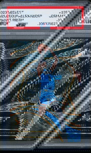 2023 PANINI SELECT SHAI GILGEOUS-ALEXANDER COURTSIDE ELEPHANT PRIZM #257 PSA 10