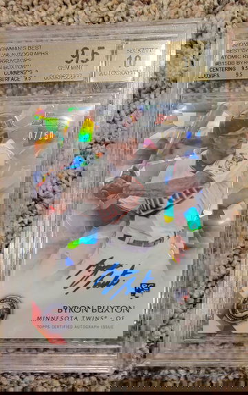 2015 Bowman's Best Byron Buxton Atomic Refractor Rookie Auto BGS 9.5