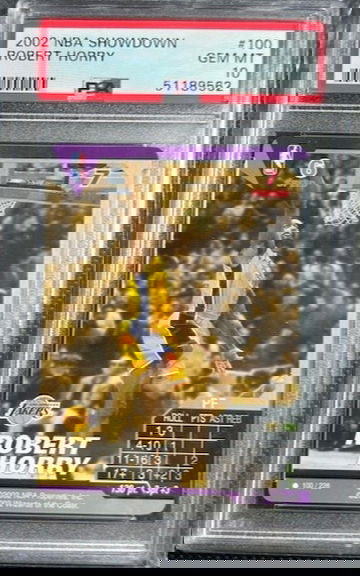 2002 NBA Showdown Robert Horry #100 PSA 10 GEM MINT Los Angeles Lakers Pop 1